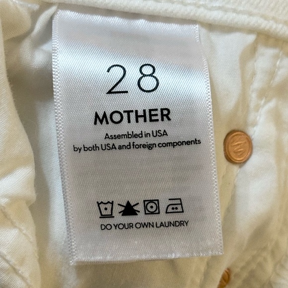 Mother Denim The Insider Crop Step Fray Jeans Fairest Of Them All White Size 28 - Picture 6 of 12
